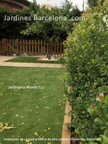 A Jardineria Mons installem gespa artificial a jardins, patis i terrasses. Collocaci de gespa artificial al Maresme (Alella, Cabrils, Arenys, Premi, Montgat, Tiana, Tei, Sta Susanna, Pineda,..)