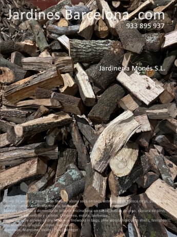 Servicio de venta a domicilio de le�a de encina seca en sacos, astillas de pino, c�scara de pino, pastillas de encendido y carb�n. Chimenea, estufa, barbacoa.