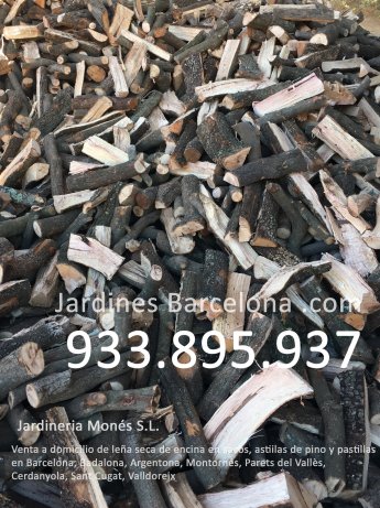 Venta de le�a de encina seca a domicilio en sacos a las poblaciones de Badalona, Barcelona, Montorn�s, Granollers, Santa Perp�tua, Valldoreix, Parets del Vall�s.