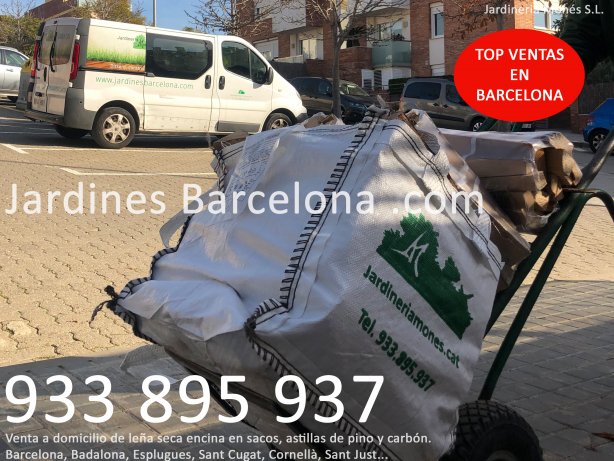 Venta de le�a de encina seca a domicilio en sacos a las poblaciones de  Barcelona, Badalona, Esplugues de Llobregat, Sant Just Desvern y Sant Cugat