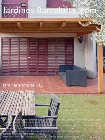 Dise�o de p�rgola, jard�n, exterior, madera, aluminio, bioclim�tica, sombra, terraza, estilo, paisajismo, confort, resistencia, decoraci�n, bienestar. Barcelona, Tiana, Sant Just, Sant Joan Desp�, Alella, Badalona, Tei�, Vilassar.
